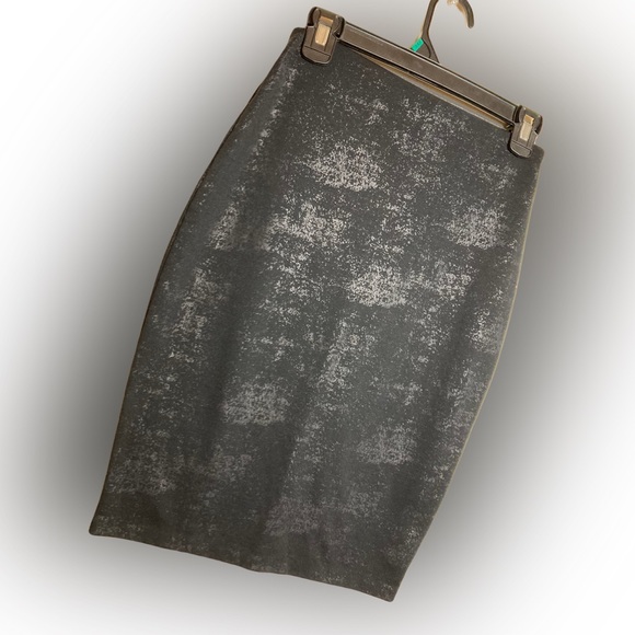 Stretch Pencil Skirt Size XS Black Grey Great Stretch - Picture 3 of 4